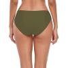 Ocean Blues Women’s Strappy Bikini Bottom Full Coverage Swim Briefs(Army Green)