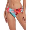 Ocean Blues Women’s Strappy Bikini Bottom Full Coverage Swim Briefs(Blue Floral)