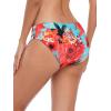 Ocean Blues Women’s Strappy Bikini Bottom Full Coverage Swim Briefs(Blue Floral)