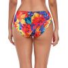 Ocean Blues Women’s Strappy Bikini Bottom Full Coverage Swim Briefs(Colorful Floral)