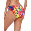 Ocean Blues Women’s Strappy Bikini Bottom Full Coverage Swim Briefs(Colorful Floral)