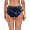 Ocean Blues Women’s Strappy Bikini Bottom Full Coverage Swim Briefs(Feather Print)
