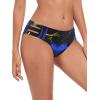 Ocean Blues Women’s Strappy Bikini Bottom Full Coverage Swim Briefs(Feather Print)