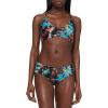 Ocean Blues Women’s Strappy Bikini Bottom Full Coverage Swim Briefs(Leaf Pattern)