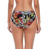 Ocean Blues Women’s Strappy Bikini Bottom Full Coverage Swim Briefs(Multi Leopard)