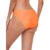 Ocean Blues Women’s Strappy Bikini Bottom Full Coverage Swim Briefs(Neon Orange Bright)