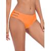 Ocean Blues Women’s Strappy Bikini Bottom Full Coverage Swim Briefs(Neon Orange Bright)