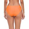 Ocean Blues Women’s Strappy Bikini Bottom Full Coverage Swim Briefs(Neon Orange Bright)