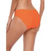 Ocean Blues Women’s Strappy Bikini Bottom Full Coverage Swim Briefs(Orange-red)