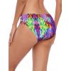 Ocean Blues Women’s Strappy Bikini Bottom Full Coverage Swim Briefs(Purple Leopard)