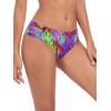 Ocean Blues Women’s Strappy Bikini Bottom Full Coverage Swim Briefs(Purple Leopard)