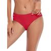 Ocean Blues Women’s Strappy Bikini Bottom Full Coverage Swim Briefs(Red.)