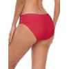 Ocean Blues Women’s Strappy Bikini Bottom Full Coverage Swim Briefs(Red.)
