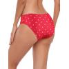 Ocean Blues Women’s Strappy Bikini Bottom Full Coverage Swim Briefs(Red Polka Dot)