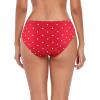 Ocean Blues Women’s Strappy Bikini Bottom Full Coverage Swim Briefs(Red Polka Dot)