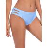 Ocean Blues Women’s Strappy Bikini Bottom Full Coverage Swim Briefs(Sea Blue)
