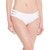Ocean Blues Women’s Strappy Bikini Bottom Full Coverage Swim Briefs(White)