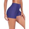 Ocean Blues Women’s Swim Short Boyshorts Swim Bottoms Mid Waisted Board Shorts(Purple Blue)