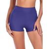 Ocean Blues Women’s Swim Short Boyshorts Swim Bottoms Mid Waisted Board Shorts(Purple Blue)