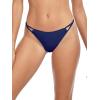 Ocean Blues Women’s Thong Bikini Bottom(Navy Blue)