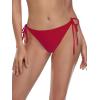 Ocean Blues Women’s Triangle Bikini Bottom(Dark Red)