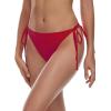 Ocean Blues Women’s Triangle Bikini Bottom(Dark Red)