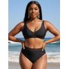 Ocean Blues Women’s Triangle Bikini Set High Waisted Two Piece Bathing Suit Sexy Mesh Bikini(Black)
