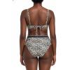 Ocean Blues Women’s Triangle Bikini Set High Waisted Two Piece Bathing Suit Sexy Mesh Bikini(Leopard)