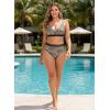Ocean Blues Women’s Triangle Bikini Set High Waisted Two Piece Bathing Suit Sexy Mesh Bikini(Leopard)