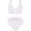 Ocean Blues Women’s Triangle Bikini Set High Waisted Two Piece Bathing Suit Sexy Mesh Bikini(White)