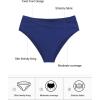 Ocean Blues Women’s Twist Bikini Bottom Ruched Bathing Suit Bottom Mid Rise Swim Bottom(Navy Blue)