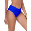 Ocean Blues Women’s Twist Bikini Bottom Ruched Bathing Suit Bottom Mid Rise Swim Bottom(Royal Blue)
