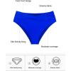 Ocean Blues Women’s Twist Bikini Bottom Ruched Bathing Suit Bottom Mid Rise Swim Bottom(Royal Blue)