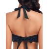 Ocean Blues Women’s V-Neck Bikini Top Twist Triangle Swimsuit Top Halter Bathing Suit Top(Black)
