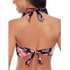 Ocean Blues Women’s V-Neck Bikini Top Twist Triangle Swimsuit Top Halter Bathing Suit Top(Neon Green+jungle)