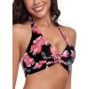 Ocean Blues Women’s V-Neck Bikini Top Twist Triangle Swimsuit Top Halter Bathing Suit Top(Neon Green+jungle)