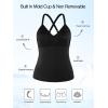 Ocean Blues Women’s Vneck Tankini Top Only Ruched Tummy Control Bathing Siut Top No Bottom(Black)