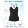 Ocean Blues Women’s Vneck Tankini Top Only Ruched Tummy Control Bathing Siut Top No Bottom(Colorful Leaves)
