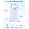 Ocean Blues Women’s Vneck Tankini Top Only Ruched Tummy Control Bathing Siut Top No Bottom(Leaf Print)