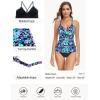 Ocean Blues Women’s Vneck Tankini Top Only Ruched Tummy Control Bathing Siut Top No Bottom(Multi Floral)