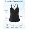 Ocean Blues Women’s Vneck Tankini Top Only Ruched Tummy Control Bathing Siut Top No Bottom(Multi Floral)