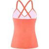 Ocean Blues Women’s Vneck Tankini Top Only Ruched Tummy Control Bathing Siut Top No Bottom(Orange-pink)