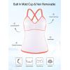 Ocean Blues Women’s Vneck Tankini Top Only Ruched Tummy Control Bathing Siut Top No Bottom(Orange-pink)