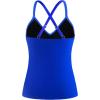 Ocean Blues Women’s Vneck Tankini Top Only Ruched Tummy Control Bathing Siut Top No Bottom(Royal Blue)