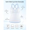 Ocean Blues Women’s Vneck Tankini Top Only Ruched Tummy Control Bathing Siut Top No Bottom(Sea Blue)