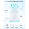 Ocean Blues Women’s Vneck Tankini Top Only Ruched Tummy Control Bathing Siut Top No Bottom(Sky Blue)
