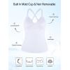 Ocean Blues Women’s Vneck Tankini Top Only Ruched Tummy Control Bathing Siut Top No Bottom(White)