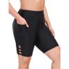 Ocean Blues Women’s 8″ High Waisted Swim Shorts with Pockets Tummy Control Board Shorts UPF 50+ Beach Shorts(Black)