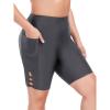 Ocean Blues Women’s 8″ High Waisted Swim Shorts with Pockets Tummy Control Board Shorts UPF 50+ Beach Shorts(Grey)