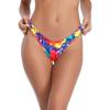 Ocean Blues Women’s Cheeky Brazilian Cut Bikini Bottom(Colorful Floral)